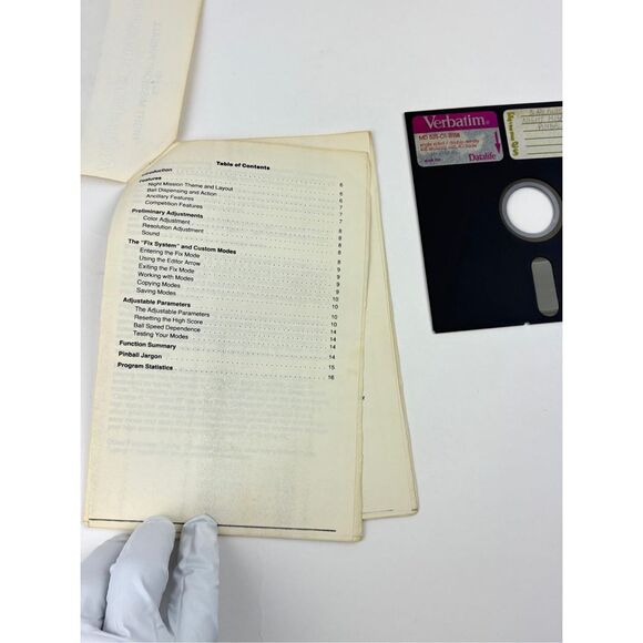 1980s A2-PB1 Night Mission Pinball Game & Adjustment Manual SubLogic Apple II EY - Picture 2 of 4